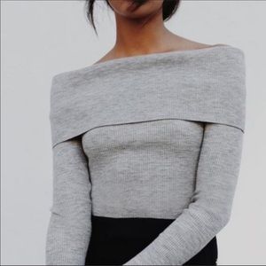 Aritzia Croquis Off-the-Shoulder Sweater